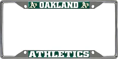 Fanmats MLB Oakland Athletics Chrome Metal License Plate Frame  • $9.99