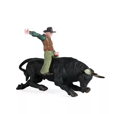 PVC Model Animal Toys Rodeo Bull With  Collectible Static Plastic Toy9607 • $22.99