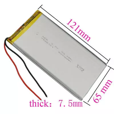 3.7V 8000mAh Lipo Li Polymer Battery Rechargeable For DVD Power Bank PAD 7565121 • $12.29