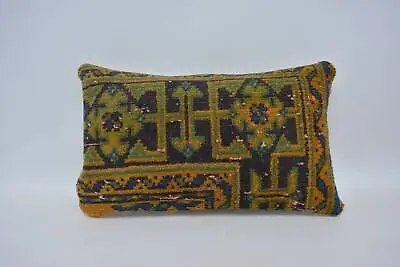 Vintage Pillow 12 X20  Orange Pillow Case Turkish Kilim Pillow • $9.86