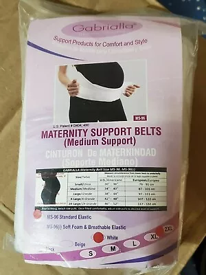 Gabrialla MS-96 Elastic Maternity Support Belt (Medium Support) 2X-Large WHITE • $14.99