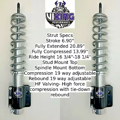 1994-2004 Mustang Viking Double Adjustable 19way Front Struts J403HF-175 USA • $1240