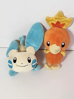 Pokémon Hasbro 2004 Torchic & Minun Pokemon Nintendo Stuffed Animal  Plush 6  • $28