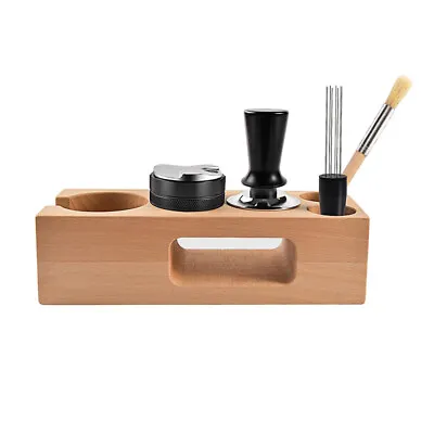 54/58mm Coffee Press Powder Distributor Tamper Handle Tools Kit W/ Wooden Holder • $85.97