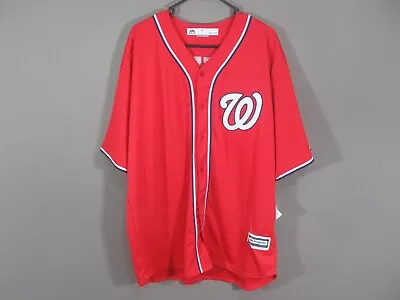 Max Scherzer #31 Washington Nationals Majestic Cool Base Jersey Red Sz 3XL • $19.99