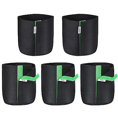 VIVOSUN 5-Pack Plant Grow Bag Fabric Pots For Transplanting 1 Gallon2 Gallon • $17.99