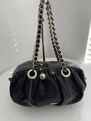 MOSCHINO CheapandChic Black Leather Chain Strap Satchel Shoulder Handbag • $74.99