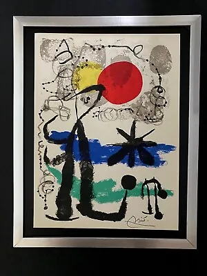 Joan Miro | Vintage 1958 Signed Colorful Print | Mounted And Framed | Buy Now!! • $199