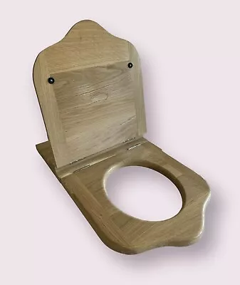 Solid Natural Oak Traditional Throne Style Toilet Seat • £340