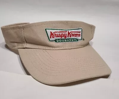 Krispy Kreme Doughnuts Visor Brown Embroidered Logo Tan Adjustable Worker • $15.67