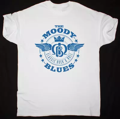 Vtg The Moody Blues Band T-shirt White Short Sleeve All Sizes JJ3885 • $20.89