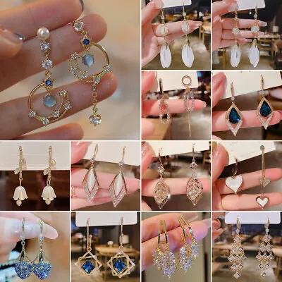 Fashion Crystal Tassel Flower Earrings Drop Dangle Women Jewelry Wholesale 2022 • $1.73