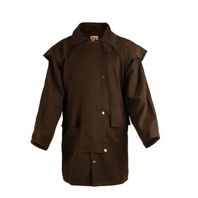 Mens Oilskin Western Australian Waterproof Duster 3/4 Length Coat 23102BZ • $101.99