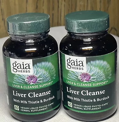 Gaia Herbs Liver Cleanse Milk Thistle 60 Capsules EXP 05/2024 Two Pack • $19.99