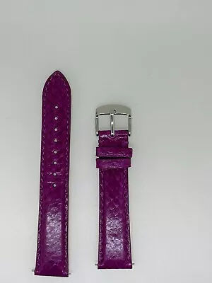 Michele Purple Salmon Skin Watch Band Strap 18MM Made In USA • $49