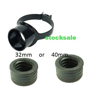 £7.99 • Buy Plastic Soil Pipe110mm Strap On Boss  (black) 110*63mm WITH 40MM OR 32MM REDUCER
