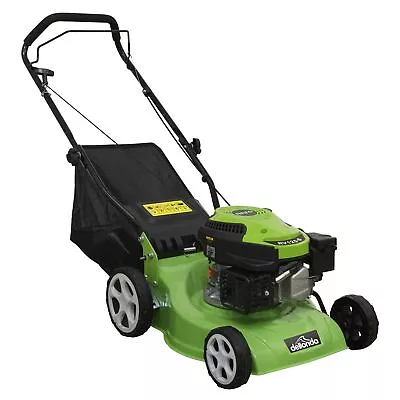 Dellonda Hand Propelled Petrol Lawnmower Grass Cutter 132cc 4-Stroke - DG100 • £207.88