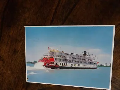 Color Postcard Delta Queen Contract Station Cancel Steamship Delta Queen 1983 • $5