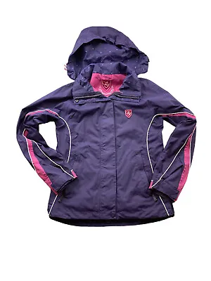 £9.99 • Buy Sherwood Forest Women's Jacket UK Size 8 Rain Coat Purple Zip Up Detachable Hood