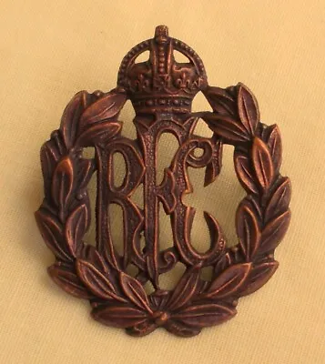 Brass Kc Royal Flying Corps Cap Badge - C213 • £15