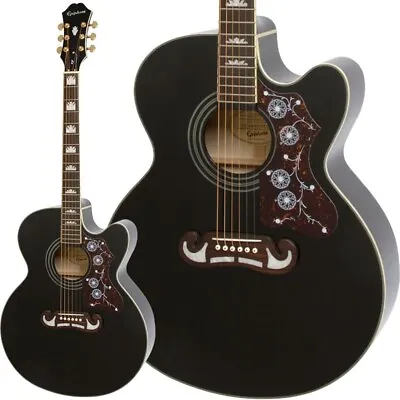 New Epiphone J-200EC Studio (Black) 707894 Acoustic Guitar • $476.60