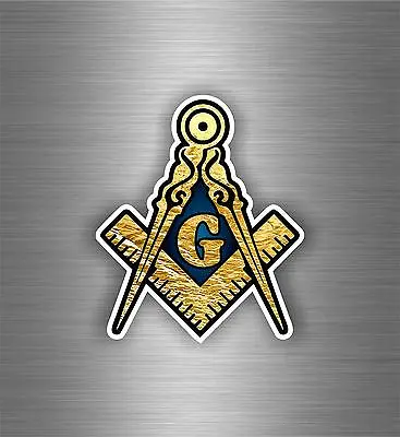 Sticker Car Moto Biker Decal Bumper Flag Masonic Freemason Emblem Illuminati • $4.18