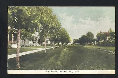 La Porte City Iowa Pine Street Scene Vintage Postcard Laporte City Ia. 1911 • $16.99