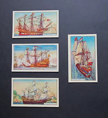 Murray & Sons Four Vintage 1940 Cigarette Cards  The Story Of Ships  14-15-16-17 • £1.89