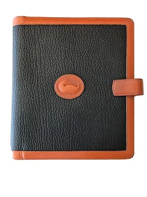 Dooney And Bourke Organizer Notebook Planner Leather Black Vintage Elegant 90s • $50