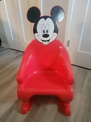 £24.73 • Buy Disney Mickey Mouse Kids Chair Red Plastic Syroco Vintage Rare!