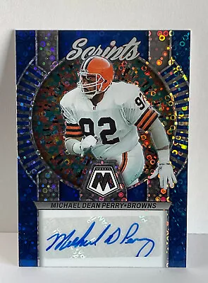 2023 MOSAIC Michael Dean Perry Blue No Huddle Disco Scripts Auto BROWNS SSP • $4.30