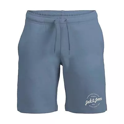 Jack & Jones Shorts Regular Fit Cotton Blended Sweat Shorts For Men Ashley Blue • £15.49