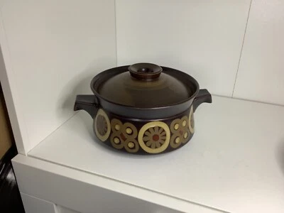 Denby. Arabesque Casserole Dish + Lid. Single. Vintage Christmas Serving. MCM. • £11