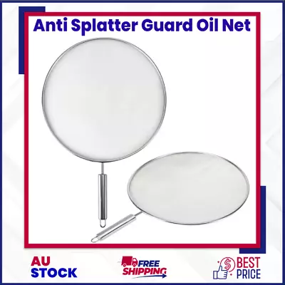 Anti Splatter Guard Oil Net Splash Cover Pan Screen Kitchen Cooking Frying • $3.99