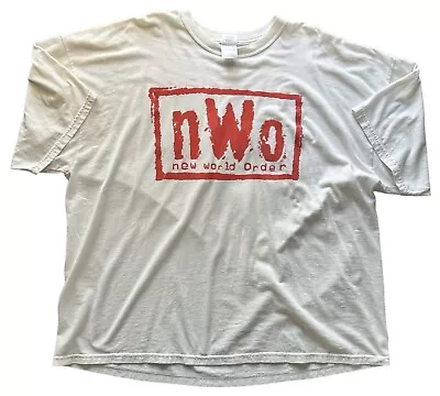 Vintage NWO Slap And Tickle Wrestling T-Shirt White Men’s 3XL • $20