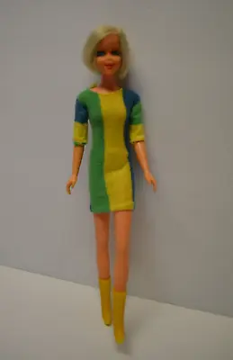 VTG 1960 Twiggy Barbie Doll With Original Dress/boots Rooted Lashes TNT Body • $190