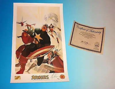 Avengers Commemorative Lithograph Signed By Alex Ross With Certificate Marvel • $49.99
