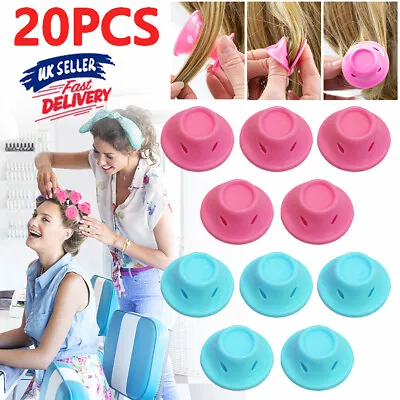 £8.89 • Buy 10-40x No Heat Silicone DIY Rollers Care Soft Clip Heatless Hair Curlers Magic
