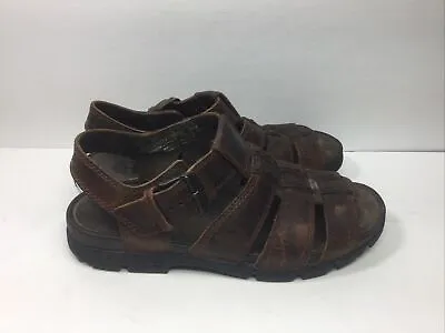 Timberland Fisherman Sandals Mens Size 10M Brown Leather Outdoor Hiking Shoes • $29.95