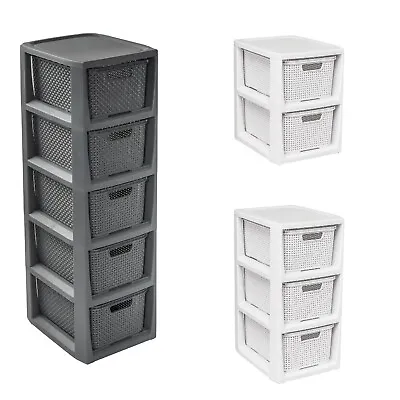 £43.16 • Buy Storage Unit With Basket Drawers Tower Cabinet 4 Sizes S - XL 2 Colours Portable