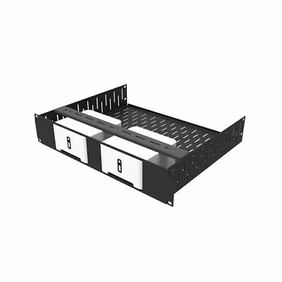 Penn Elcom 2U Rack Shelf & Faceplate Cut Out For 2 X Sonos Connect Units • £79.85