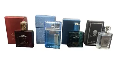 Versace 4 Pc Mini Gift Set For Men Eau Fraiche Eros Flame Eros Pour Homme NIB • $39.99