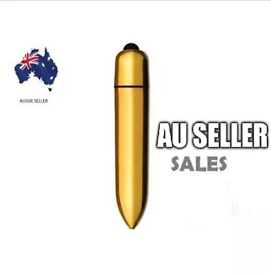 $6.99 • Buy Bullet Vibrator Discreet Vibrating Massager Beginner Vibe Metal Gold Sex Toy 