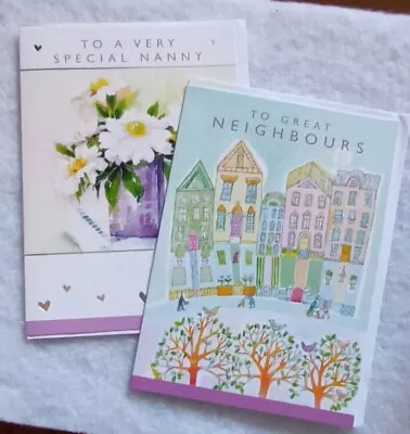 2 Cards =  1 X TO GREAT NEIGHBOURS / 1  X  TO A VERY SPECIAL NANNY (Birthday) • £1.80