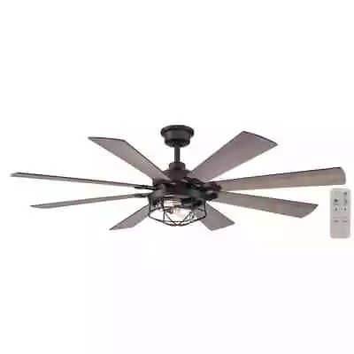 Hampton Bay Southbourne 60 In. LED Indoor Matte Black Ceiling Fan • $126.95