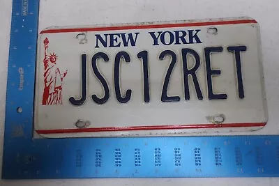 New York License Plate Tag NY Vanity Statue Of Liberty JSC 12 RET JSC12RET (#1) • $63.99