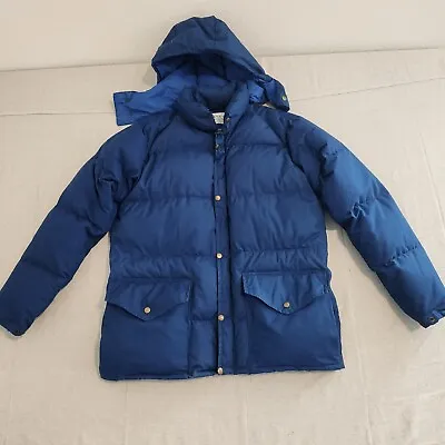 Vtg Class-5 Mountaineering Coat Blue Down Puffer Parka Jacket  Large • $220.77