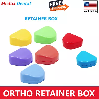 Dental 1' Retainer Case Box Orthodontic Appliance Guard Snap Lock Upto 100/Cs • $6.78