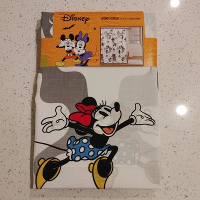 $28 • Buy Disney's Mickey Mouse Halloween Fall Haunted Ghosts Fabric Shower Curtain 72x72