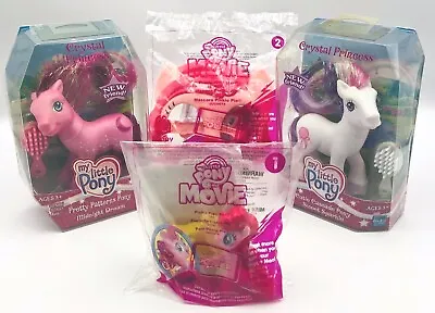MY LITTLE PONY Lot 2 Crystal Princess 2006 & 2 Movie Happy Meal Toys 2016 NEW • $18